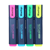 Набор маркеров-текстовыделителей 4 цвета, Berlingo 5.0 мм, европодвес Набор маркеров-текстовыделителей 4 цвета, Berlingo 5.0 мм, европодвес