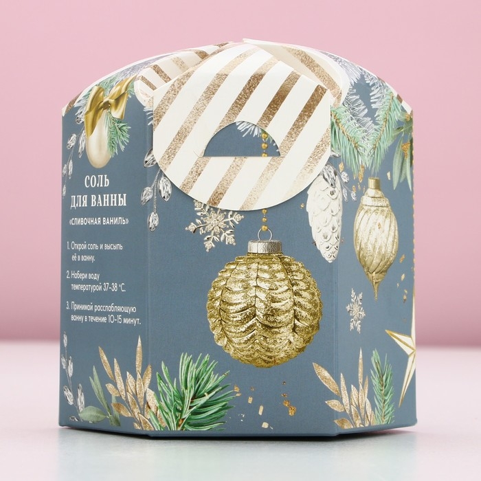 Соль для ванны &laquo;С Новым Годом!&raquo;, 300 г, аромат сливочной ванили, ЧИСТОЕ СЧАСТЬЕ