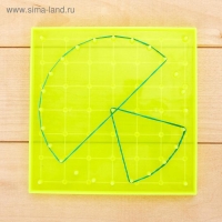 Геоборд двусторонний &laquo;Весёлые животные&raquo; со сменными картинками и резиночками, по методике Монтессори, планшет цвет МИКС