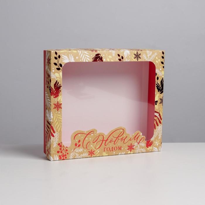Коробка подарочная новогодняя складная &laquo;Farina&raquo;, 23.5 х 20.5 х 5.5 см, Новый год