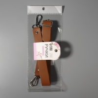 Ручка для сумки из натуральной кожи, регулируемая, с карабинами, 60 &plusmn; 2 см &times; 2,5 см, цвет бежевый/серебряный