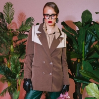 Серьги металл &laquo;Монстера &raquo; лист, цвет чёрный