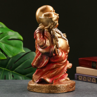 Фигура "Хотей веселый" бронза красный, 19,5х17х30см Фигура "Хотей веселый" бронза красный, 19,5х17х30см