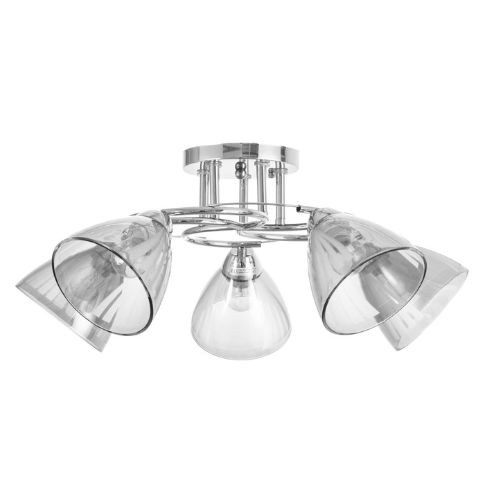 Люстра "Поли" 5х60Вт Е27 Хром 58х58х24см