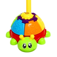 Каталка на палочке «Жучок», крутится, звенит, цвета МИКС Каталка на палочке «Жучок», крутится, звенит, цвета МИКС