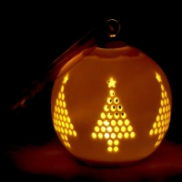 Новый год! Набор для творчества &laquo;Игрушка на ёлку. Шар-ёлка&raquo;, керамический, со светодиодом