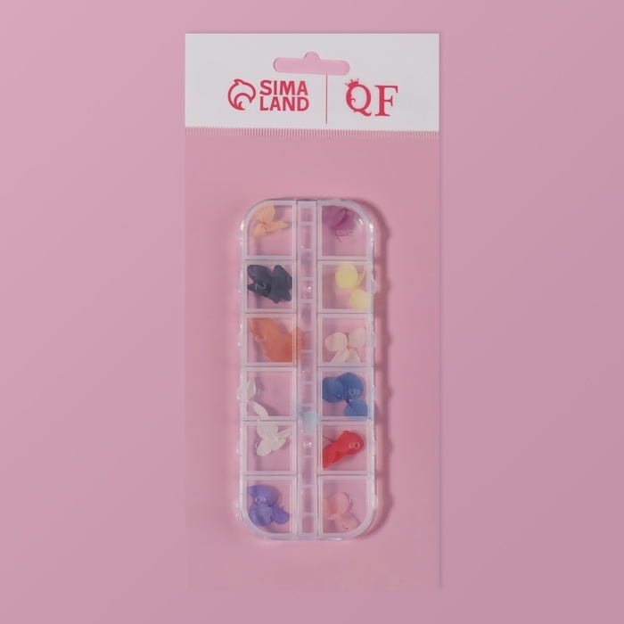 Сухоцветы для декора ногтей «Нежность», объёмные, 12 видов, в футляре, разноцветные Сухоцветы для декора ногтей «Нежность», объёмные, 12 видов, в футляре, разноцветные