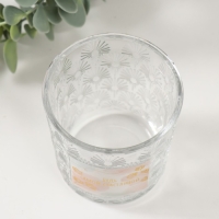 Банка для свечей стекло "Будь самой счастливой" прозрачная 200 мл 7,5х7,5х8,2 см