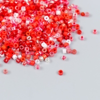 Бисер стекло 12/0 "Перламутр. Красное ассорти" 10 гр