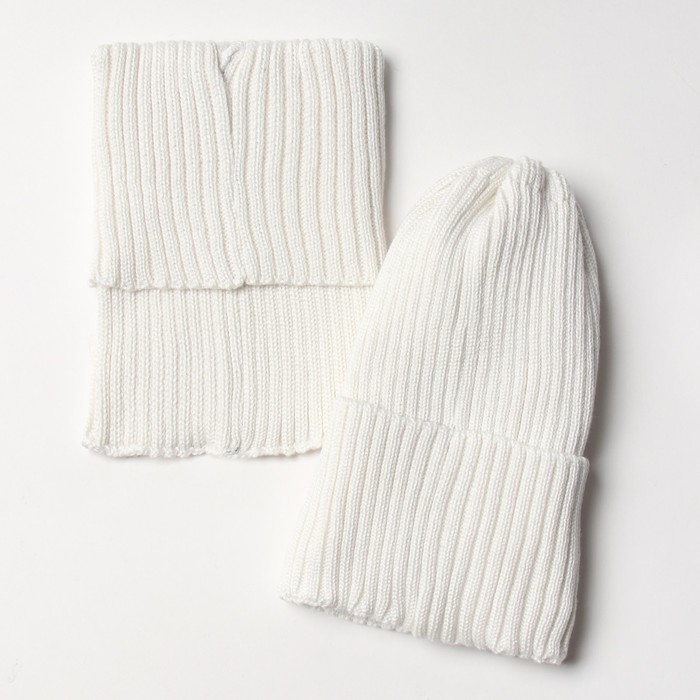 Комплект детский (шапка, снуд) MINAKU р-р 50-52, цвет молочный Комплект детский (шапка, снуд) MINAKU р-р 50-52, цвет молочный