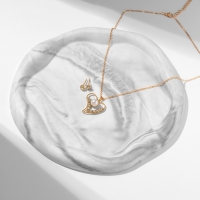 Гарнитур 2 предмета: кулон, серьги &laquo;Невесомость&raquo;, сердечко, цвет белый в золоте, 45см