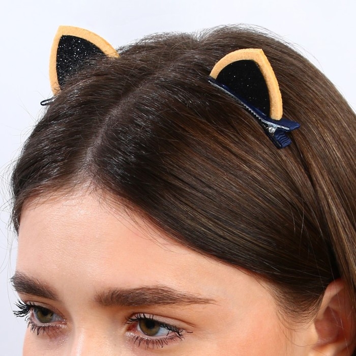 Заколки для волос ушки &laquo;Олененок&raquo;, 2 шт, 4 х 5 см