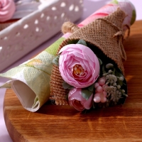 Набор для украшения: топпер &laquo;С днём рождения&raquo; 1 шт, кольцо для салфеток 1 шт, МИКС