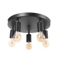 Спот "Скин" 5хЕ27 40Вт черный 38х38х16см Спот "Скин" 5хЕ27 40Вт черный 38х38х16см