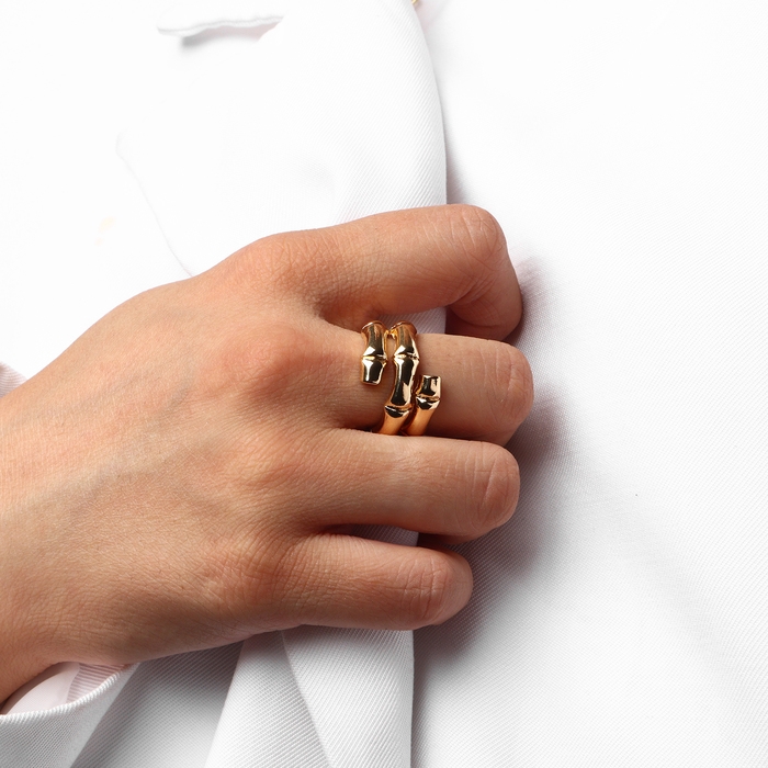 Кольцо металл «Тренд» бамбук, цвет золото, размер 17 Кольцо металл «Тренд» бамбук, цвет золото, размер 17