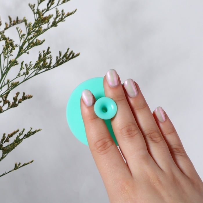 Щётка для умывания &laquo;Круг&raquo;, на присоске, d = 5,5 см, цвет бирюзовый