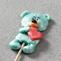 Леденец ручной работы &laquo;Мишка с сердцем&raquo; 30 г, микс