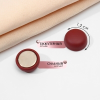 Магнит для платка &laquo;Минимал&raquo;, цвет матовый тёмно-красный в серебре
