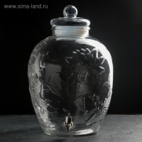 Диспенсер для напитков стеклянный &laquo;Пинотаж&raquo;, 15 л, 26&times;45 см