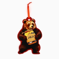 Подвеска картонная &laquo;Медведь&raquo; со скретч-слоем, 9,8 х 15,1 см