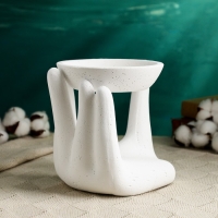 Подсвечник "Рука с подставкой" белый, 17см Подсвечник "Рука с подставкой" белый, 17см