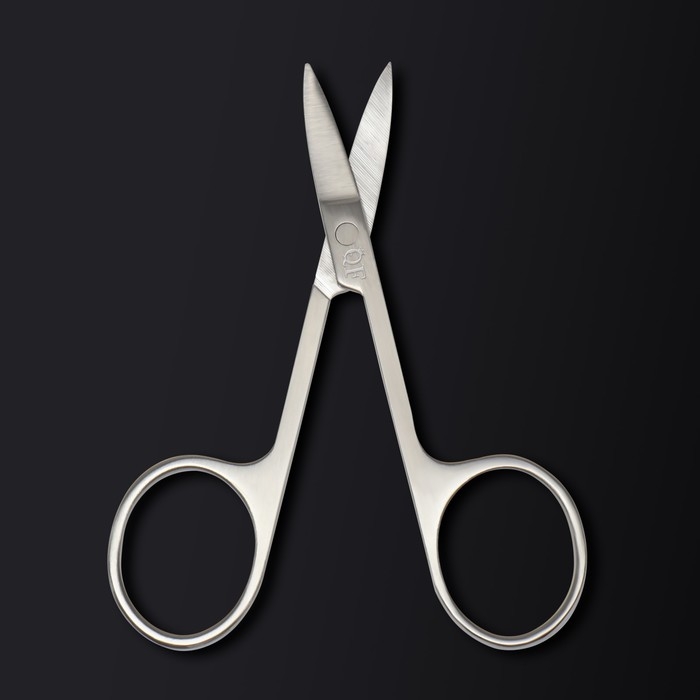 Ножницы маникюрные &laquo;Premium&raquo;, загнутые, узкие, 9 см, на блистере, цвет серебристый