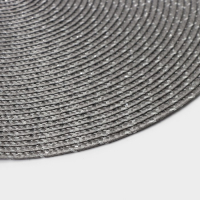 Салфетки сервировочные на стол Доляна &laquo;Рэй&raquo;, 4 шт, d=38 см, цвет серый