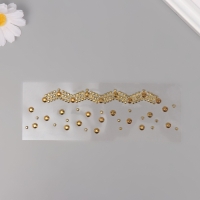 Наклейка пластик стразы "Чокер Роскошь" золото 11,6х18 см Наклейка пластик стразы "Чокер Роскошь" золото 11,6х18 см