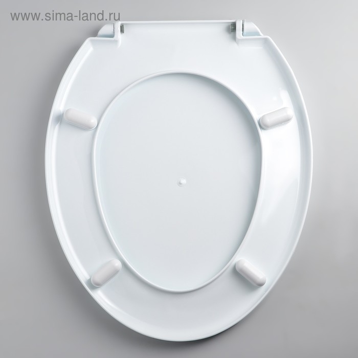 Сиденье для унитаза с крышкой Росспласт &laquo;Декор. Пальма&raquo;,44,5 х 37,5 см, белое