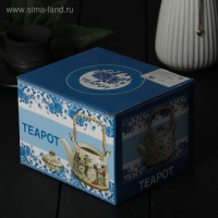 Чайник керамический заварочный с металлическим ситом &laquo;Беседа&raquo;, 600 мл