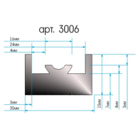 Направляющая гусеницы снегохода, склизы, Рысь, Yamaha, профиль №12, 150 см