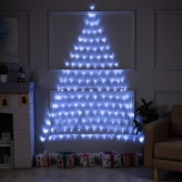 Гирлянда &laquo;Сеть-ёлка&raquo; 2 &times; 2 м, IP20, тёмная нить, 152 LED, свечение белое, 8 режимов, 220 В