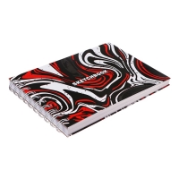 Скетчбук А5, 80 листов на гребне по короткой стороне "Гипноз", твёрдая обложка, блок 100 г/м&sup2;