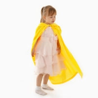 Карнавальный плащ детский, плюш жёлтый, длина 110 см