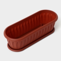 Горшок для кактуса с поддоном &laquo;Фелиция&raquo;, 1,5 л, цвет терракотовый