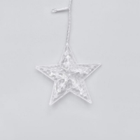 Гирлянда &laquo;Бахрома-арка&raquo; 2.5 &times; 1.2 м с насадками &laquo;Звёзды&raquo;, IP20, прозрачная нить, 136 LED, свечение мульти, 8 режимов, 220 В