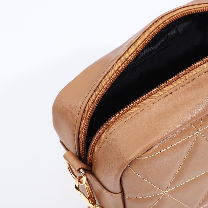 Сумка кросс-боди на молнии, цвет бежевый Сумка кросс-боди на молнии, цвет бежевый