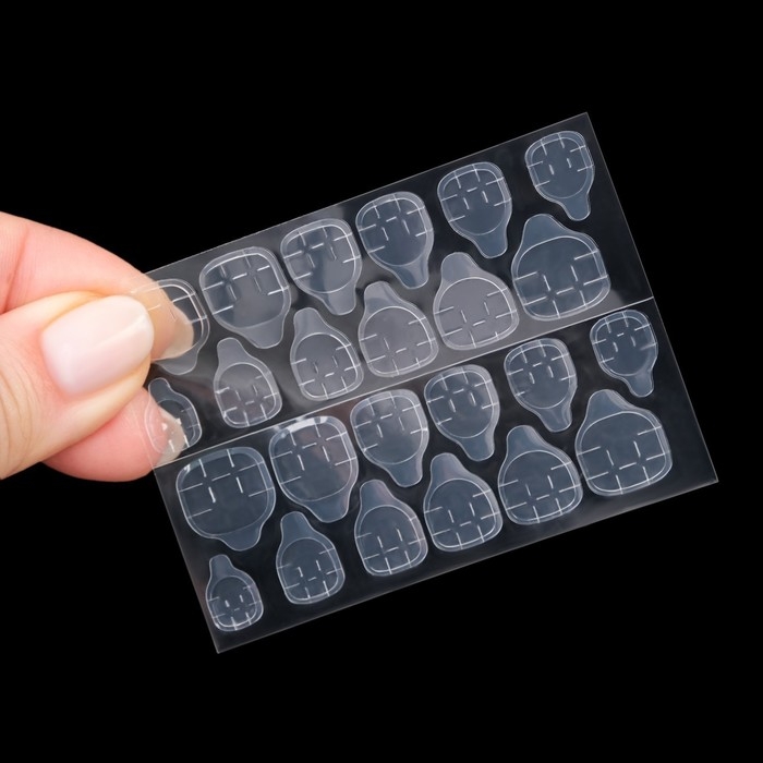 Накладные ногти &laquo;Freshness&raquo;, 24 шт, с клеевыми пластинами, форма миндаль, цвет голубой/розовый