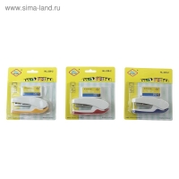 Степлер №10 до 15 листов со скобами, блистер, МИКС