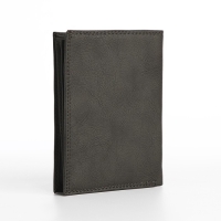 Портмоне мужское без застёжки, 3 в 1, отдел автодокументов, паспорта, карт, купюр, цвет серый Портмоне мужское без застёжки, 3 в 1, отдел автодокументов, паспорта, карт, купюр, цвет серый