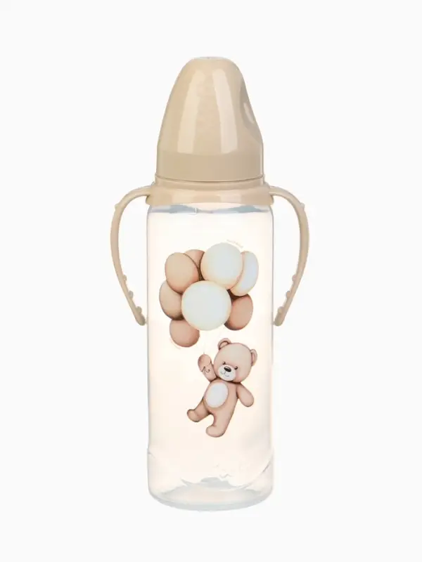 Бутылочка для кормления &laquo;Baby Bear&raquo; 250 мл, цилиндр, бежевый Mum&Baby