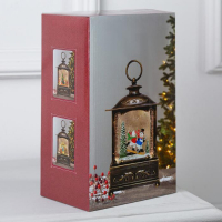 Светодиодная фигура &laquo;Дед Мороз и оленёнок&raquo; 14.5 &times; 22 &times; 8 см, металл, батарейки ААх3 (не в комплекте), USB, свечение тёплое белое