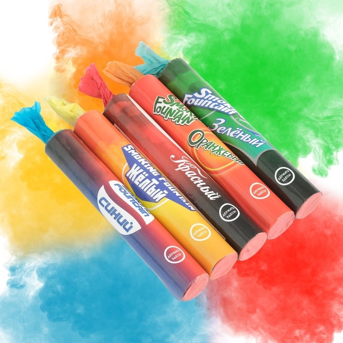 Цветной дым, заряд 0,8 дюйма, ОПТИ, 60 сек, цена за 1 шт, микс из 5 шт Цветной дым, заряд 0,8 дюйма, ОПТИ, 60 сек, цена за 1 шт, микс из 5 шт