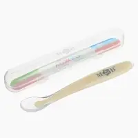 Mum&Baby Ложка для первого прикорма в контейнере, бежевая