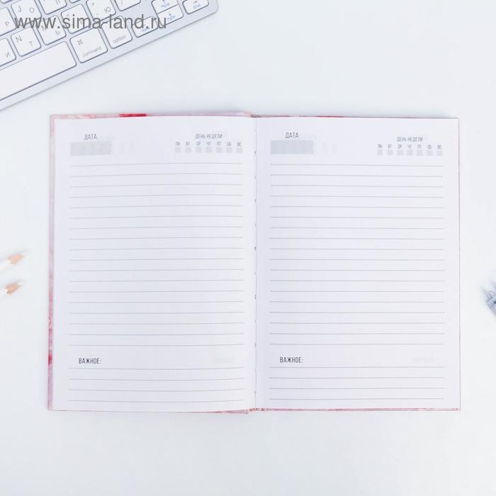 Ежедневник в твердой обложке А5, 80 л &laquo;С 8 МАРТА&raquo;