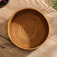 Корзина плетеная ротанг, 25х25х7 см