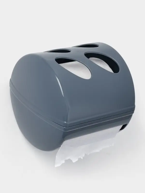 Держатель для туалетной бумаги 13,4х13х12,4см, "Light" цвет космический серый
