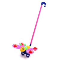 Каталка на палочке &laquo;Бабочка&raquo;, цвета МИКС