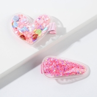 Заколки для волос &laquo;Украду твое сердечко&raquo;, 2 шт. (шейкер)