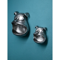 Набор настенных фигур &laquo;Собака&raquo;, полистоун, 25 см, цвет серебро